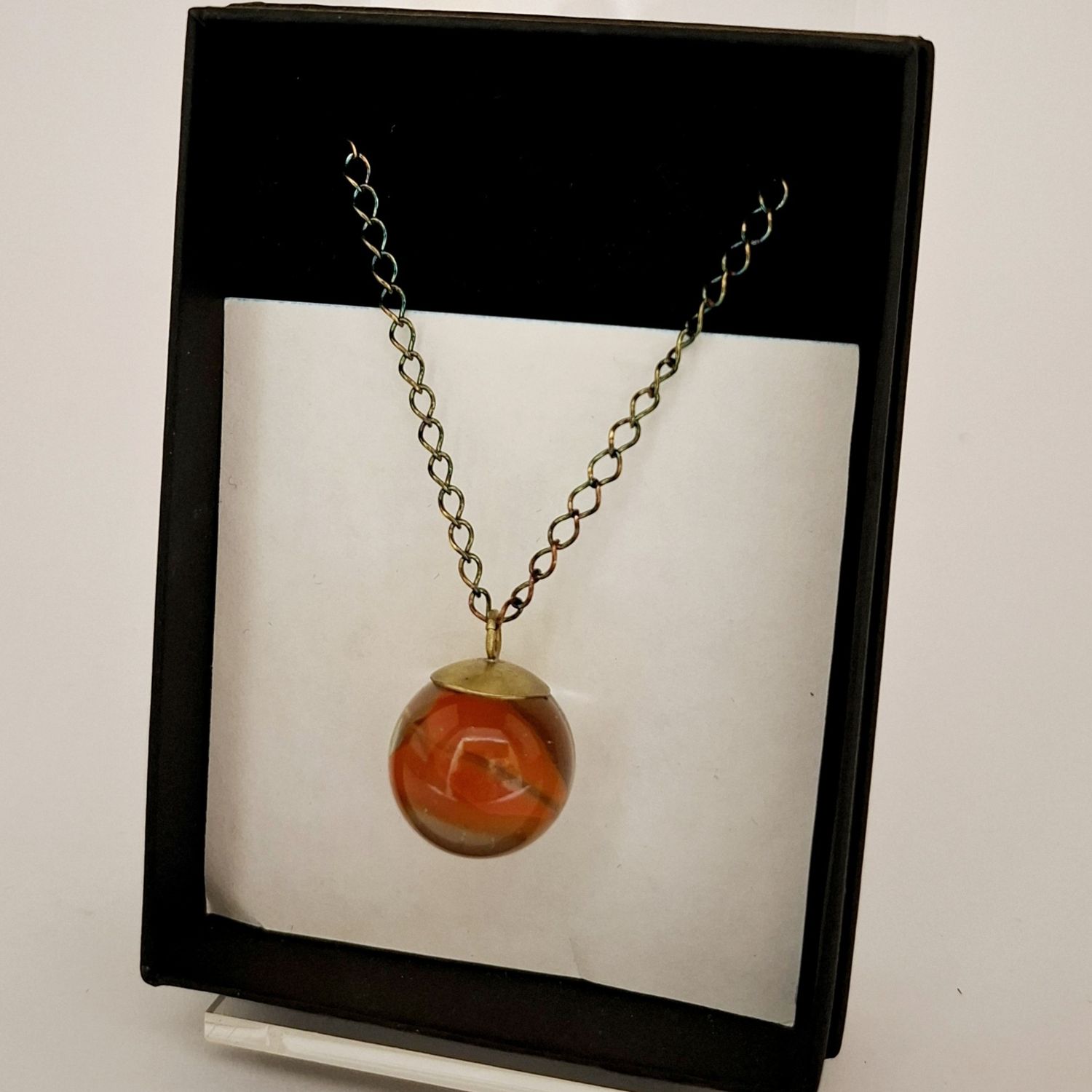 Crazyclage halsketting rode knikker verguld zilver Crazyclage halsketting rode knikker verguld zilver