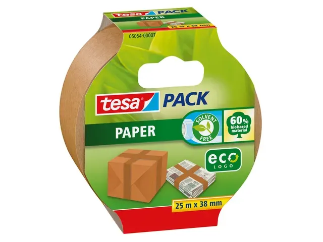Verpakkingstape Tesapack papier | Tesa® ecologo® | 38mmx25m Bruin Verpakkingstape Tesapack papier | Tesa® ecologo® | 38mmx25m Bruin