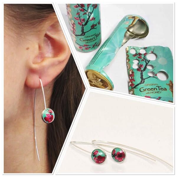 Crazyclage zilveren oorbellen V-haak Arizona blik