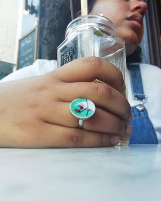 Crazyclage zilveren ring Arizona blik