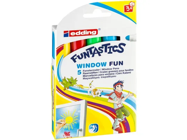 Krijtstiften | Edding | 16-5 Funtastics window fun assorti doos à 5 stuks Krijtstiften | Edding | 16-5 Funtastics window fun assorti doos à 5 stuks