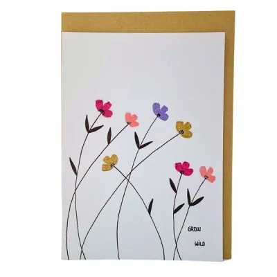 Grow wild, kaartje met bloemen Emma Nieke