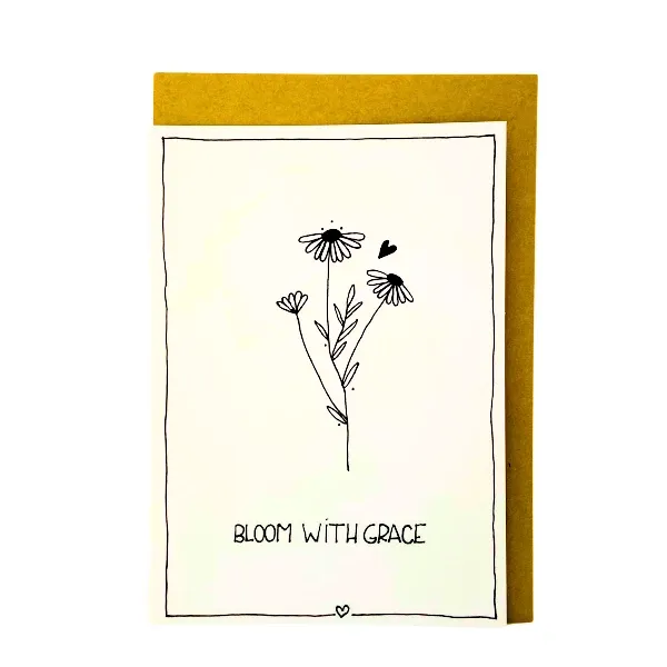 Bloom with grace, kaartje Emma Nieke Bloom with grace, kaartje Emma Nieke