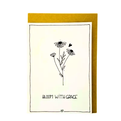 Bloom with grace, kaartje Emma Nieke