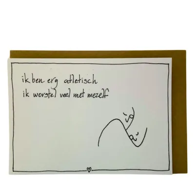 Ik ben erg atletisch, kaartje Emma Nieke