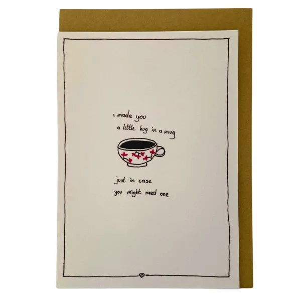 Little hug in a mug, kaartje Emma Nieke