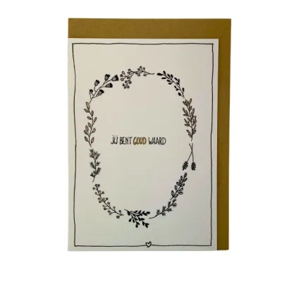 Jij bent goud waard, kaartje Emma Nieke