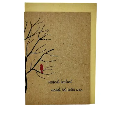 Verdriet bestaat, kaartje Emma Nieke Verdriet bestaat, kaartje Emma Nieke