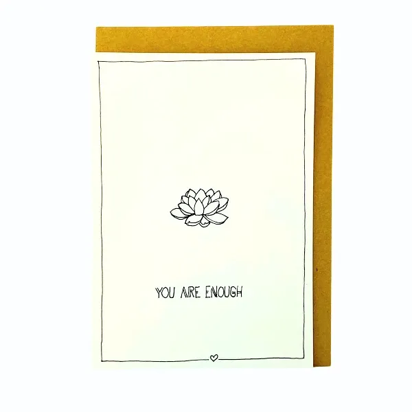 You are enough, kaartje Emma Nieke You are enough, kaartje Emma Nieke