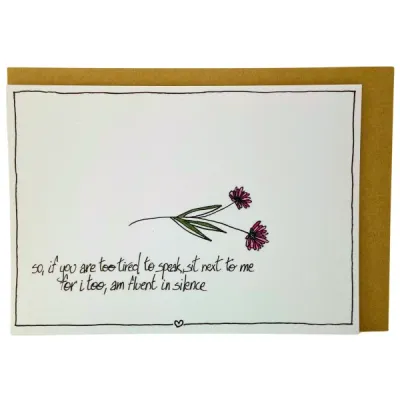 So if you're too tired to speak, kaartje Emma Nieke