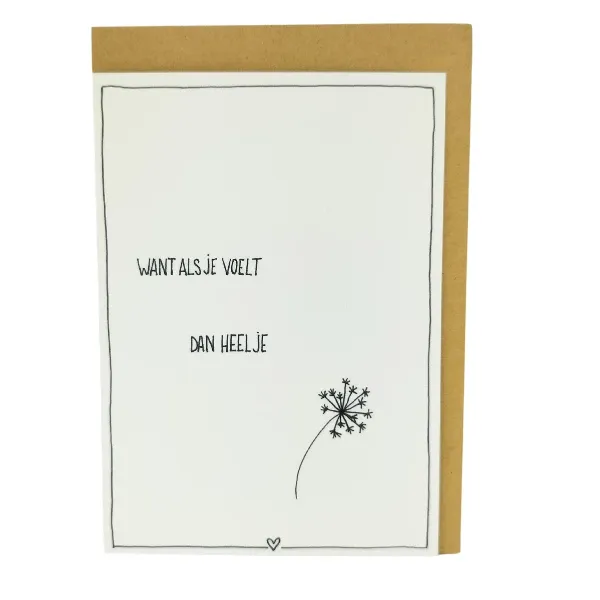 Want als je voelt, kaartje Emma Nieke Want als je voelt, kaartje Emma Nieke