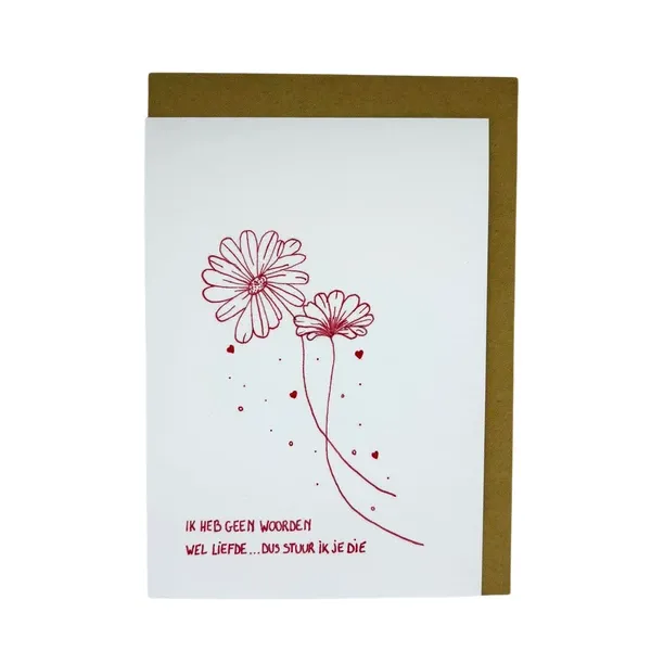 Geen woorden wel liefde, kaartje Emma Nieke Geen woorden wel liefde, kaartje Emma Nieke