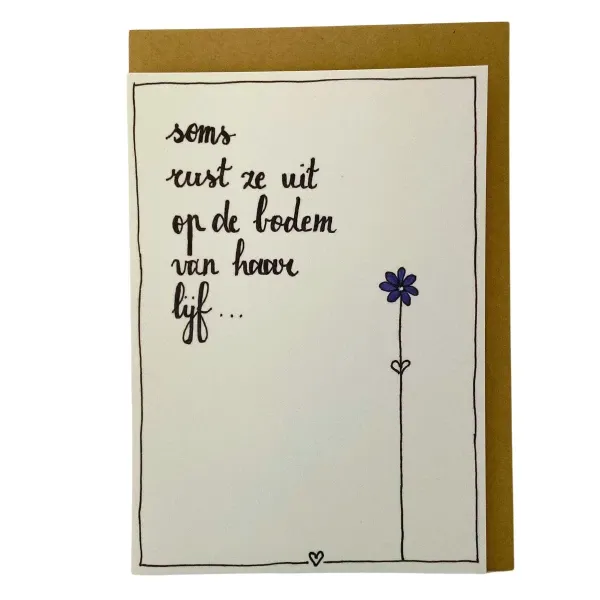 Soms rust ze uit, kaartje Emma Nieke
