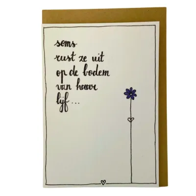 Soms rust ze uit, kaartje Emma Nieke
