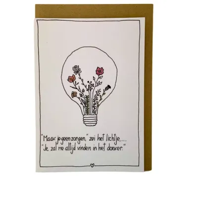 "Maak je geen zorgen" zei het lichtje, kaartje Emma Nieke