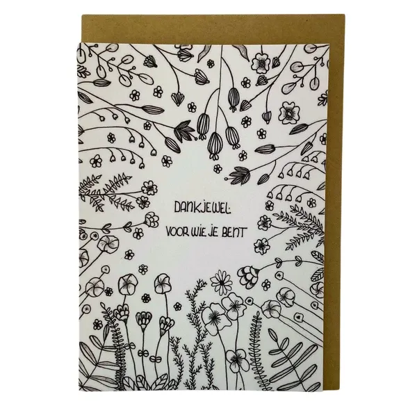 Dankjewel voor wie je bent, kaartje Emma Nieke Dankjewel voor wie je bent, kaartje Emma Nieke