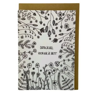 Dankjewel voor wie je bent, kaartje Emma Nieke