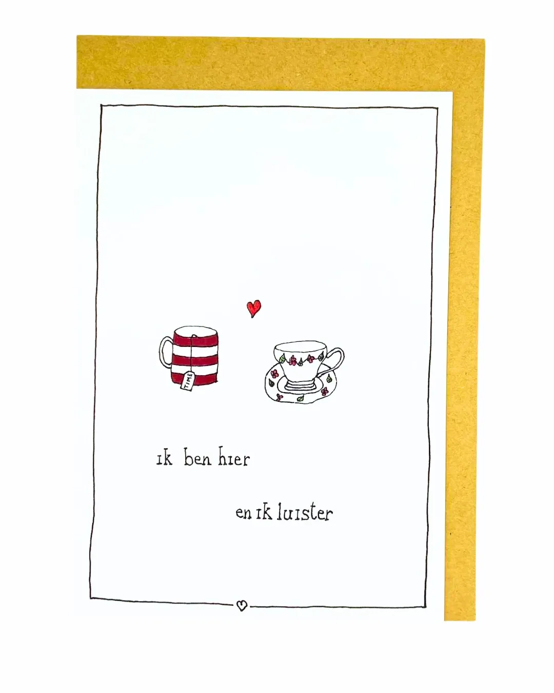 Ik ben hier en ik luister, kaartje Emma Nieke Ik ben hier en ik luister, kaartje Emma Nieke