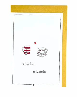 Ik ben hier en ik luister, kaartje Emma Nieke