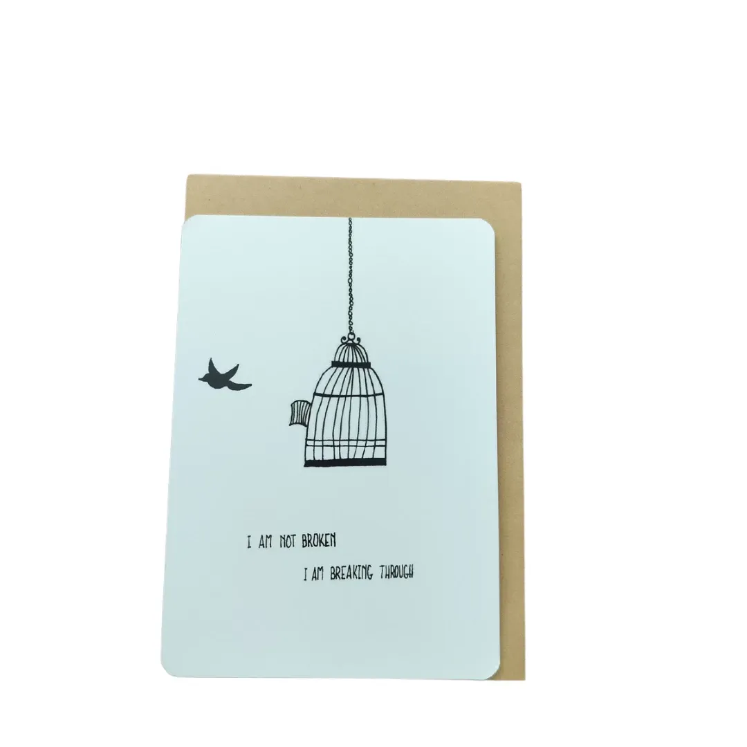 I am not broken, kaartje Emma Nieke
