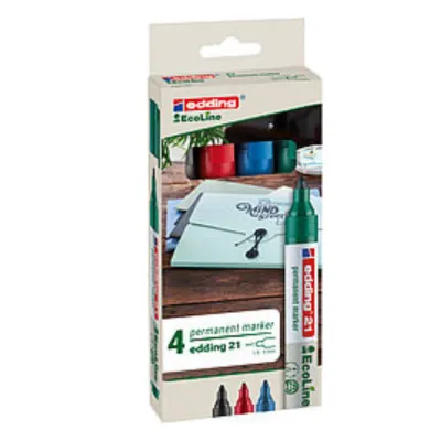 Ronde permanent markers 4 stuks | Edding | 21 Ecoline Ronde permanent markers 4 stuks | Edding | 21 Ecoline
