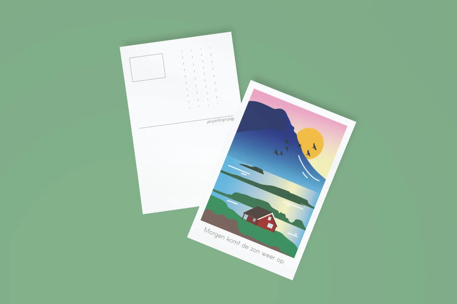 Postkaart - Morgen komt de zon weer op | Studio Parkiet