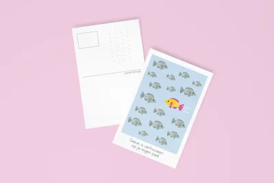 Postkaart - Geluk is vertrouwen op je eigen pad | Studio Parkiet