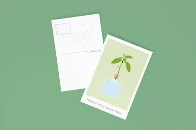 Postkaart - Proficiat met je nieuwe stekje