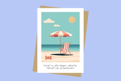 Wenskaart pensioen | Studio Parkiet