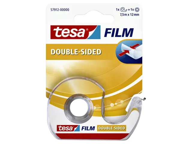 Dubbelzijdige plakband met dispenser | Tesafilm® | 12mmx7.5m Dubbelzijdige plakband met dispenser | Tesafilm® | 12mmx7.5m