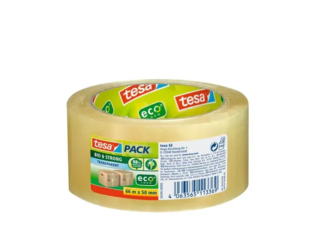 Verpakkingstape Tesapack Bio & Strong 58296 | Tesa® ecologo® |50mmx66m transparant