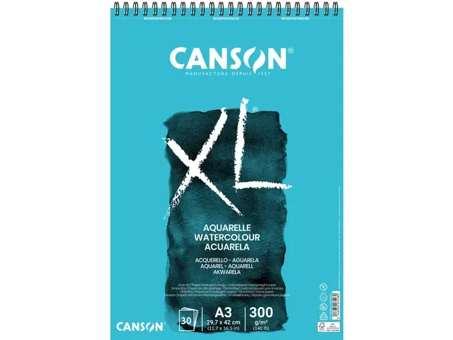 Canson | Aquarelpapier XL A3 30 vel 300gr spiraal Canson | Aquarelpapier XL A3 30 vel 300gr spiraal