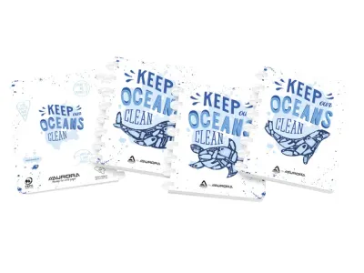 Schrift Adoc Ocean Waste Plastics A5 ruit 5x5mm 144  pagina's 90gr