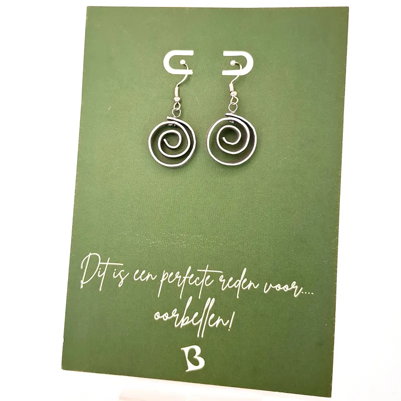 Oorbellen | KIBIBI | spiraal | upcycled & fairtrade