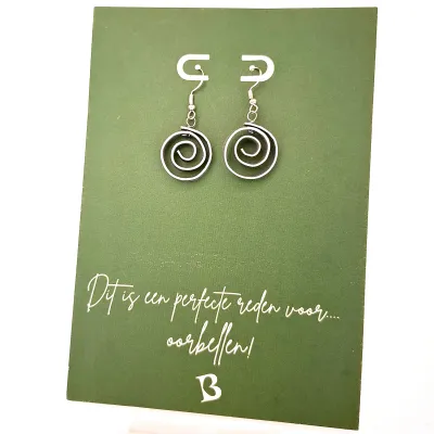 Oorbellen | KIBIBI | spiraal | upcycled & fairtrade Oorbellen | KIBIBI | spiraal | upcycled & fairtrade