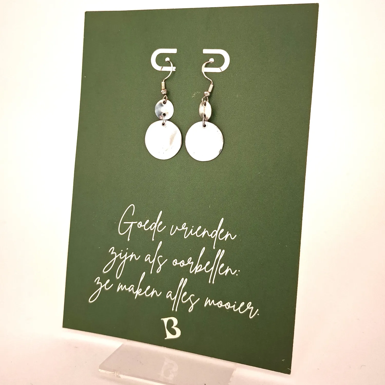 Oorbellen | KIBIBI | blikjes rond klein | upcycled & fairtrade Oorbellen | KIBIBI | blikjes rond klein | upcycled & fairtrade