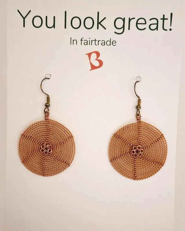 Oorbellen | KIBIBI | electrospoel rond | upcycled & fairtrade