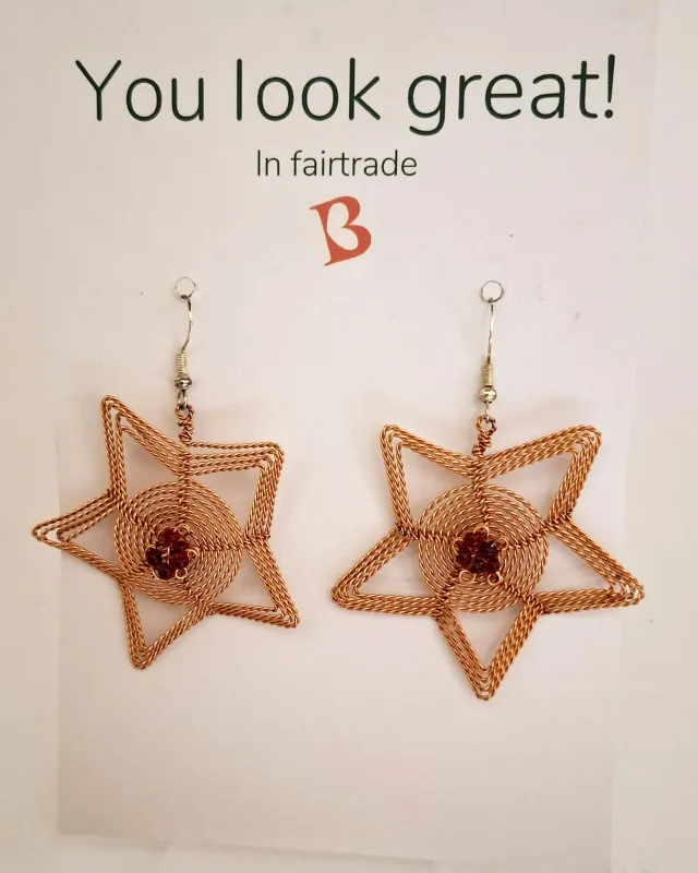 Oorbellen | KIBIBI | electrospoel ster | upcycled & fairtrade
