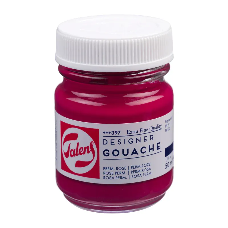 Talens Gouache | Extra Fine Quality | Fles 50 ml Permanent roze (Magenta)