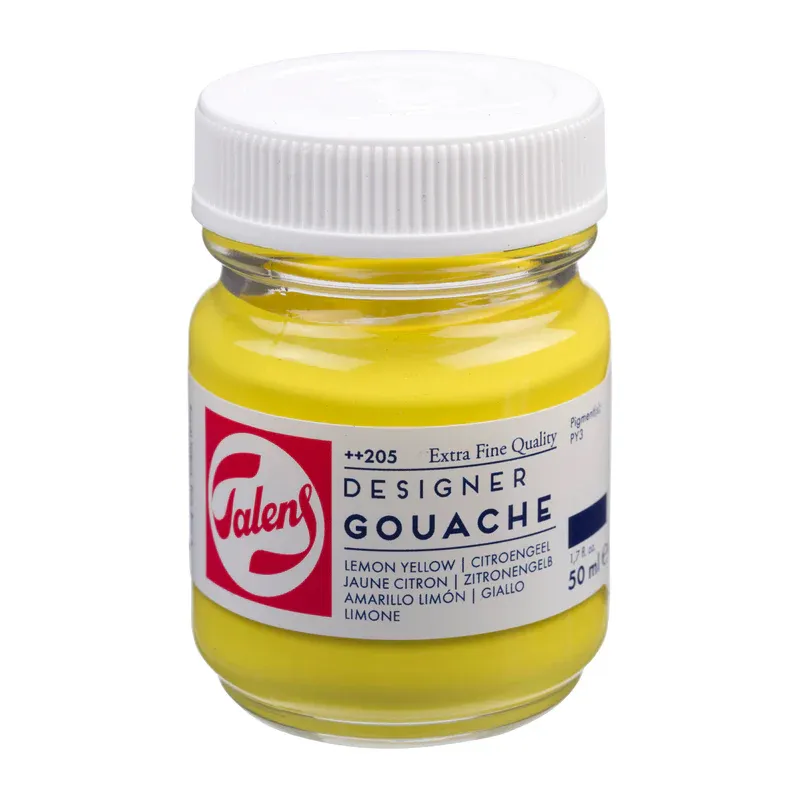 Talens Gouache Extra Fine Quality Fles 50 ml Citroengeel (Primair)