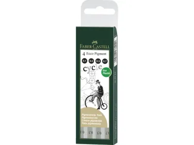 FABER CASTELL | Ecco Pigment 4-delig Etui 0.1 0.3 0.5 0.7