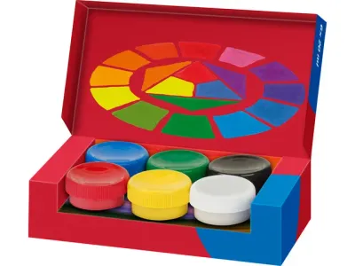 FABER CASTELL | Verf Tempera-Gouache 6 kleuren potjes á 20ml