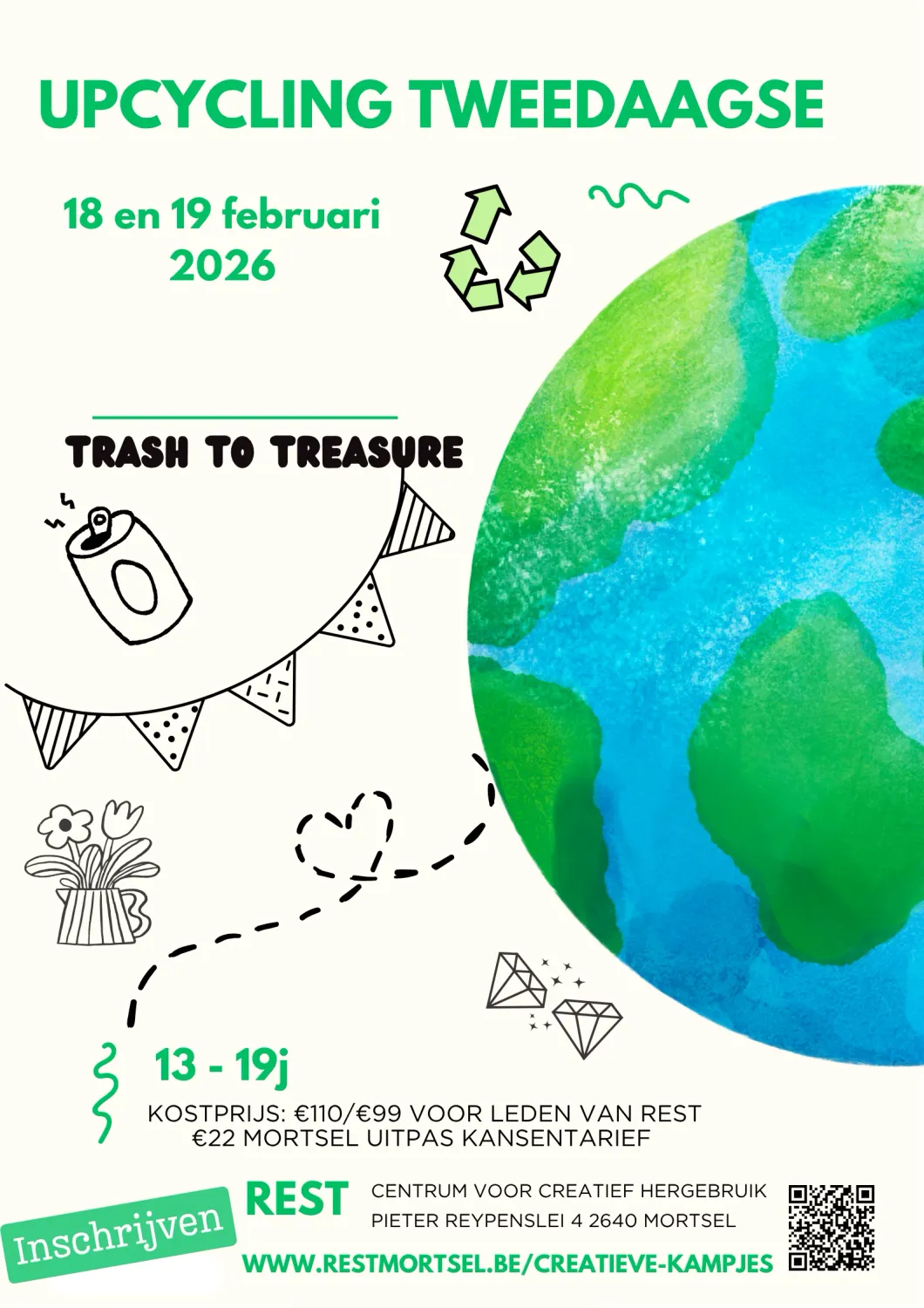 Upcycling tweedaagse voor tieners 18/02/2026 en 19/02/2026 Upcycling tweedaagse voor tieners 18/02/2026 en 19/02/2026