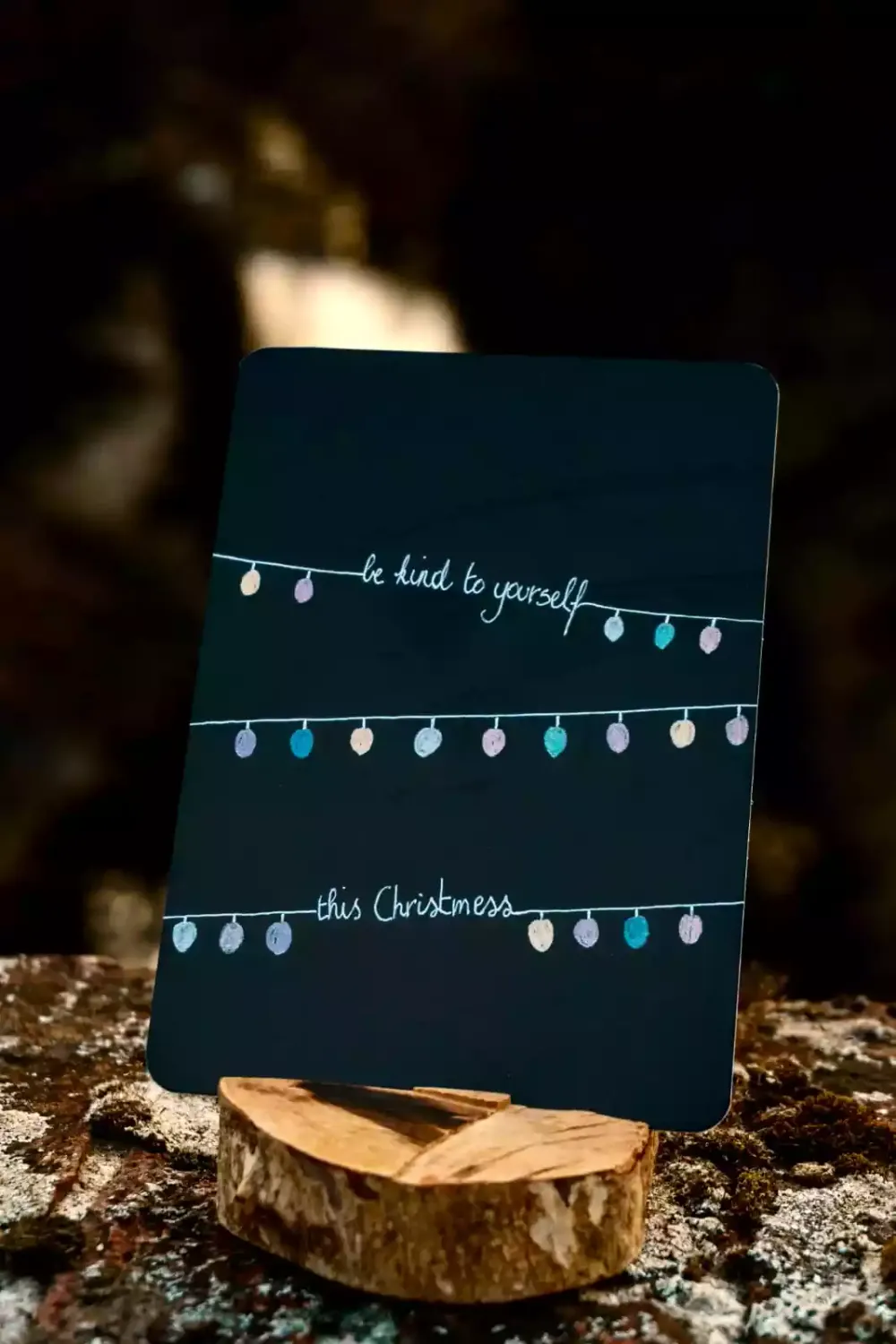 Be kind to yourself, kerstkaartje Emma Nieke Be kind to yourself, kerstkaartje Emma Nieke