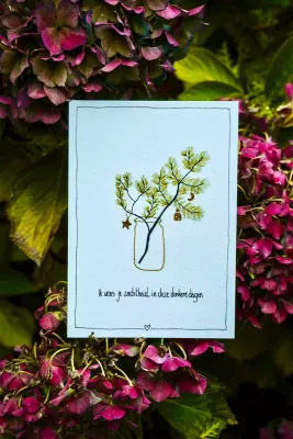 Ik wens je zachtheid, kerstkaartje Emma Nieke Ik wens je zachtheid, kerstkaartje Emma Nieke