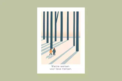 Kerstkaart - Warme wensen voor lieve mensen | Studio Parkiet Kerstkaart - Warme wensen voor lieve mensen | Studio Parkiet