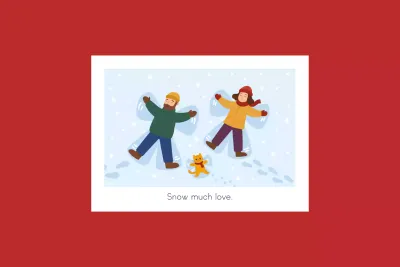 Kerstkaart - Snow much love | Studio Parkiet Kerstkaart - Snow much love | Studio Parkiet