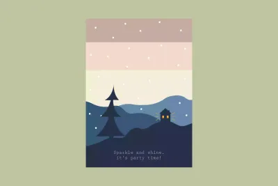 Kerstkaart - Landschap 'Sparkle and shine' | Studio Parkiet Kerstkaart - Landschap 'Sparkle and shine' | Studio Parkiet