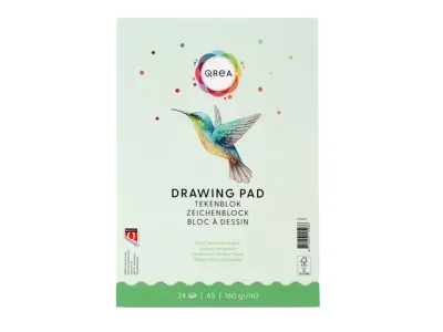 Tekenblok Qrea A5 24 vel 160gr gelijmd Tekenblok Qrea A5 24 vel 160gr gelijmd