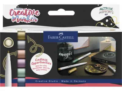 FABER CASTELL | Creative marker Metallic Moments | set à 6 stuks
